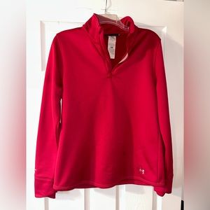 Women’s Pink Under Amour Cold Gear Storm 1/4 Zip Shirt